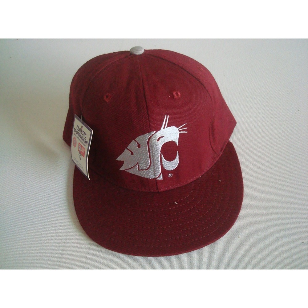 WASHINGTON STATE COUGARS 7 7/8 FITTED 80S CAP HAT 90S VINTAGE 00S Y2K T2